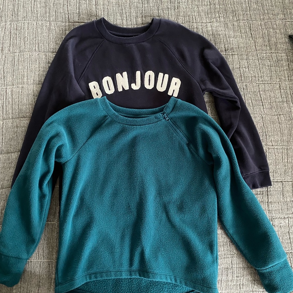 Girls size 8 long sleeved tops, Peyton and Parker, and old navy